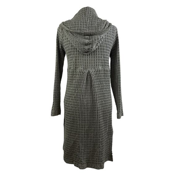 Mod-o-Doc Green Waffle Knit Hoodie Cardigan Sweater Coat XS Pockets 100% Cotton - Picture 6 of 13